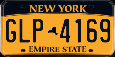 NY license plate GLP4169
