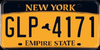 NY license plate GLP4171