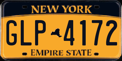 NY license plate GLP4172