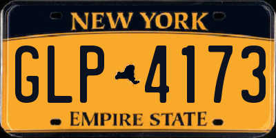 NY license plate GLP4173