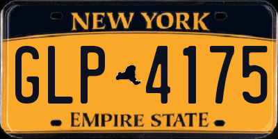 NY license plate GLP4175