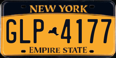 NY license plate GLP4177