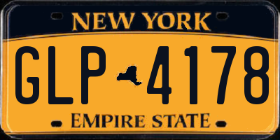 NY license plate GLP4178