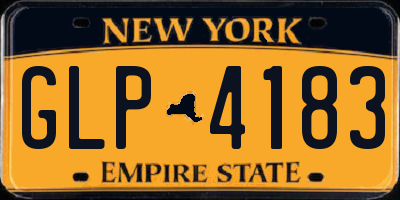 NY license plate GLP4183