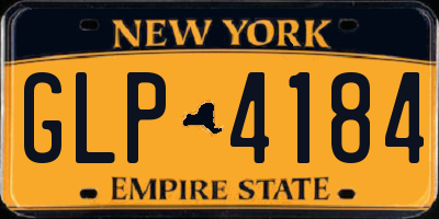 NY license plate GLP4184