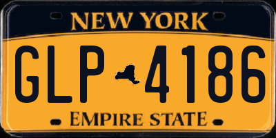 NY license plate GLP4186