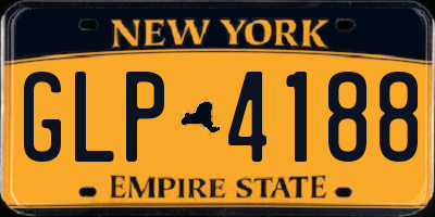 NY license plate GLP4188