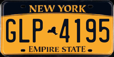 NY license plate GLP4195