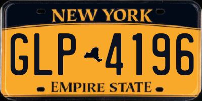 NY license plate GLP4196