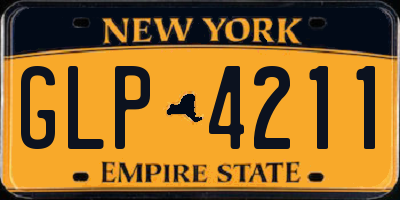 NY license plate GLP4211