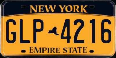 NY license plate GLP4216