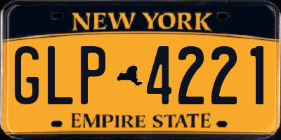 NY license plate GLP4221