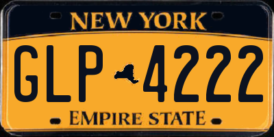 NY license plate GLP4222
