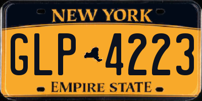 NY license plate GLP4223