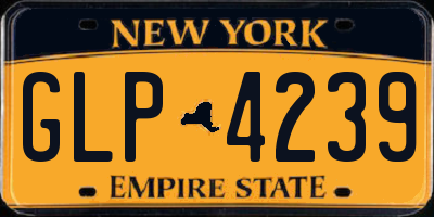 NY license plate GLP4239