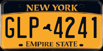 NY license plate GLP4241