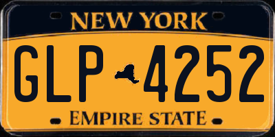 NY license plate GLP4252