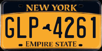 NY license plate GLP4261
