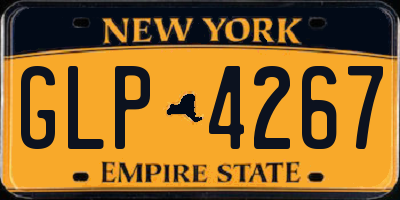 NY license plate GLP4267