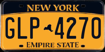 NY license plate GLP4270