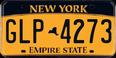 NY license plate GLP4273