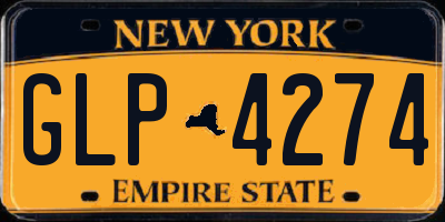 NY license plate GLP4274