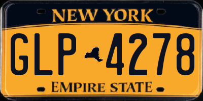 NY license plate GLP4278