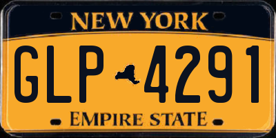 NY license plate GLP4291