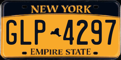 NY license plate GLP4297