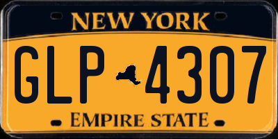 NY license plate GLP4307
