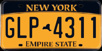 NY license plate GLP4311