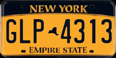 NY license plate GLP4313