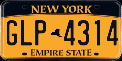 NY license plate GLP4314