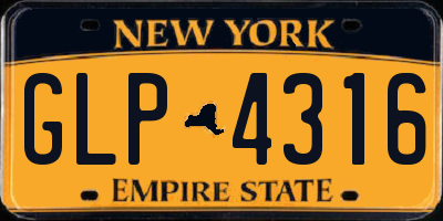 NY license plate GLP4316