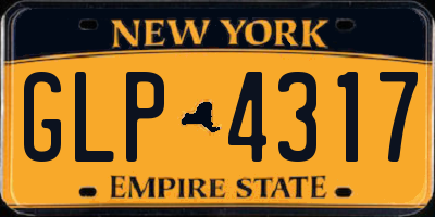 NY license plate GLP4317