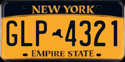 NY license plate GLP4321