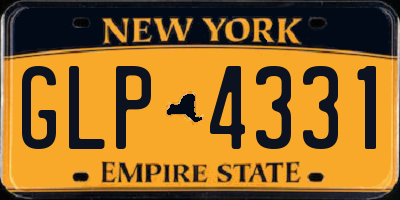 NY license plate GLP4331