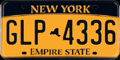 NY license plate GLP4336