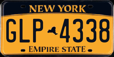 NY license plate GLP4338