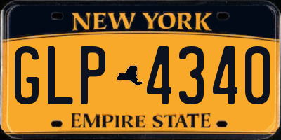 NY license plate GLP4340
