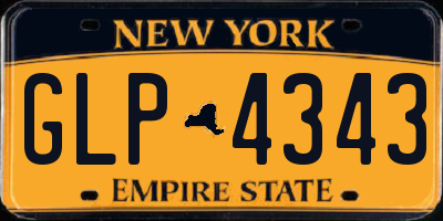 NY license plate GLP4343