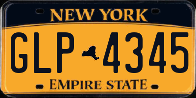 NY license plate GLP4345