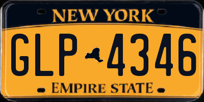 NY license plate GLP4346