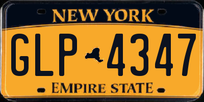 NY license plate GLP4347
