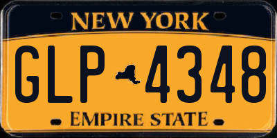 NY license plate GLP4348