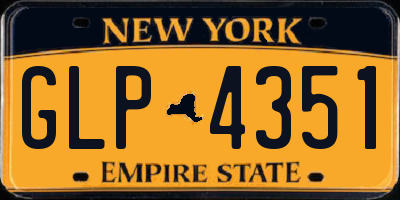 NY license plate GLP4351