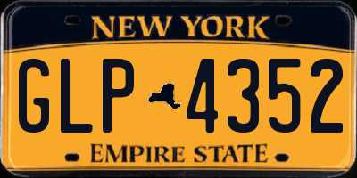 NY license plate GLP4352