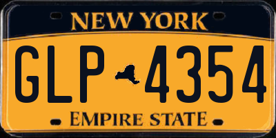 NY license plate GLP4354
