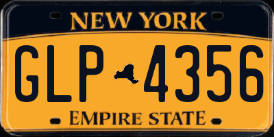 NY license plate GLP4356