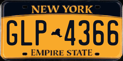 NY license plate GLP4366